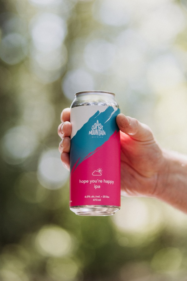 Packaged Coast Mountain beer cans